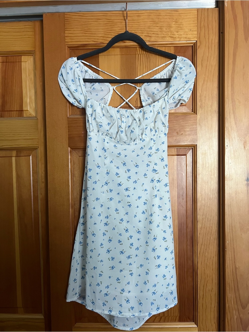 Princess Polly Floral Mini Dress Puff Sleeve Garden Party Dress US 6